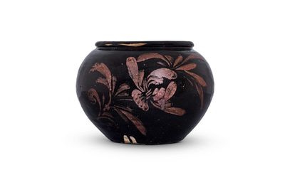 A black-glazed russet-splashed jar, Song - Jin dynasty (960-1234)