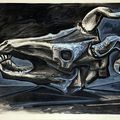 Pablo Picasso, Crâne de Chèvre Sur la Table (Goat’s Skull on the Table), 1953 