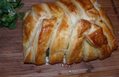 feuilleté de saumon au chou vert