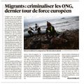 Migrants : criminaliser les ONG, dernier tour de force européen
