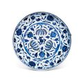  A rimless Iznik pottery dish, Ottoman Turkey, circa 1530