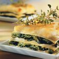 Lasagnes chèvre-épinards