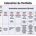 Calendrier du Portfolio