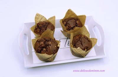 Muffins moelleux aux 2 chocolats