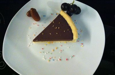 Tarte au chocolat parvé inspiré par le chef MOF Frédéric Anton 
