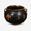 A Chinese 'Henan' brown glazed twin handled jar, Jin dynasty (1115–1234)