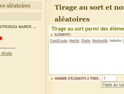 Nous recherchons la gagnante...