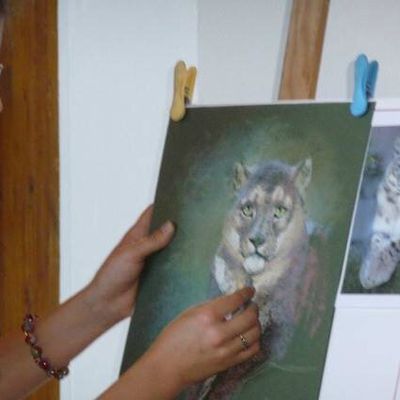 Démo au Salon du Pastel en Bretagne.