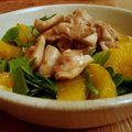 Salade d'hiver vitaminée: pourpier, orange et poulet