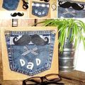 ✄ ★✩ Carte Récup Jeans Fête des Pères / Father’s Day Card ✩★✄