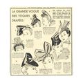 Vogue des toques drapées 1936 vintage
