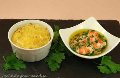 Timbales de céleri aux crevettes