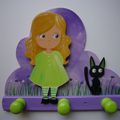 la petite fille et le chat noir