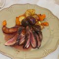 Magret de canard sauce aux figues et au vin