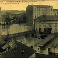 580 - L'Avenue des Ecoles et les Pavillons de la Papeterie submergés - Inondations 1910.
