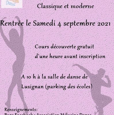 Reprise des cours le 4 septembre 2021