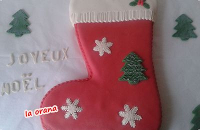 Gâteau botte de Noël/Christmas boot cake