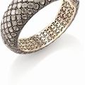 A Diamond 'Snakeskin' Bangle