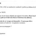 Voyage scolaire - vendredi 4 juillet 2014