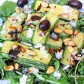 SALADE DE COURGETTES ET ROQUETTE , VINAIGRETTE BALSAMIQUE 