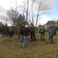 Compte rendu après midi du 5 mars taille des arbres du jardin communal