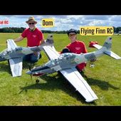 THAT WAS FUN ! We tried to fly formation with the NEW Avios Super Tucano in front of a big crowd