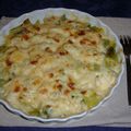 Gratin de poireaux et poulet