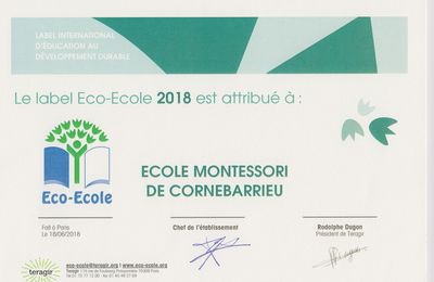 Label éco-école 2018 obtenu