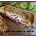 Croque-monsieur au chèvre et à la tomate