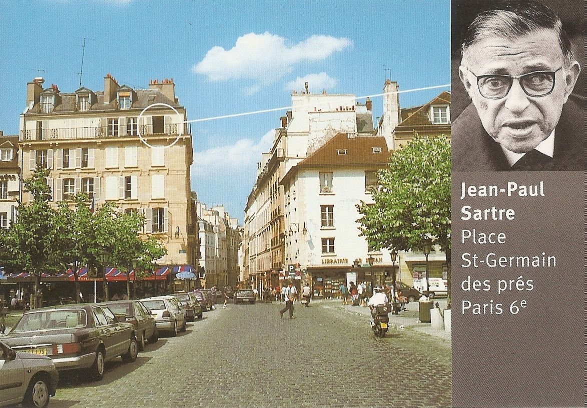 Paris, carte postale, Sartre (75)