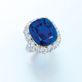 A sapphire and diamond ring, by Gimel