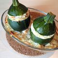 Courgettes farcies au saumon