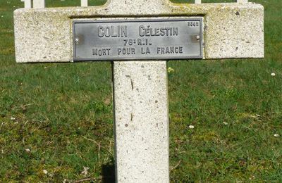 COLIN Célestin (Oulches) + 15/02/1917 Souain Perthès les Hurlus (51)