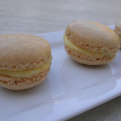 Macarons noisette et crème à l'orange