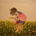 La petite fille aux fleurs jaunes