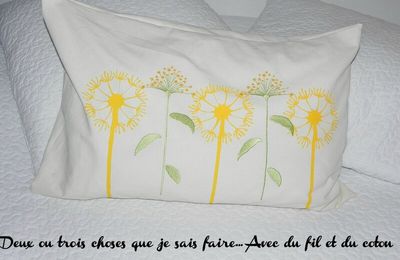 Coussin Pissenlit pour ma chambre d'amis/Atelier