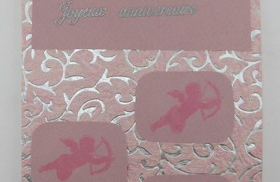 Carte aux angelots - Angels birthday card