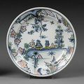Marseille. Assiette "Chinoiserie". Fabrique de Leroy, XVIIIe siècle