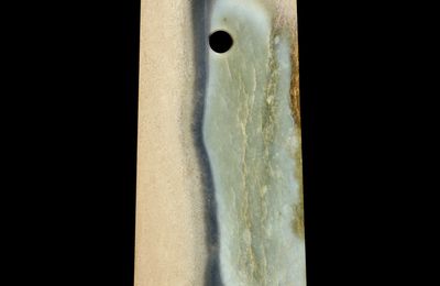 The Guennol archaic jade ceremonial axe (Yue), Neolithic period - Zhou dynasty
