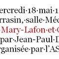 Causerie sur Mary-Lafon