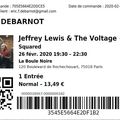 Jeffrey Lewis & The Voltage - Mercredi 26 Février 2020 - Boule Noire (Paris)