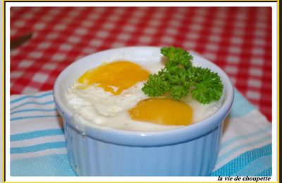 OEUFS COCOTTE AU MICRO-ONDES