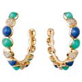 A pair of diamond, chrysoprase and lapis lazuli earrings inspired by the Ferris wheel in the Tuileries from Cartier’s Paris 