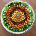 ...Tarte bouquet de fleurs aux légumes...