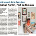 Article journal Corinne Nardin, l'art au féminin