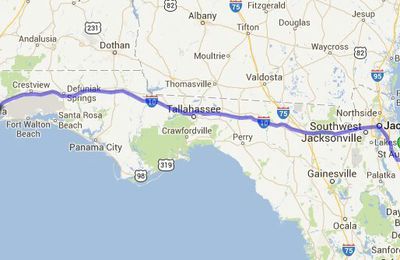 Road Trip en Floride - J03 : De Saint Augustine à Pensacola