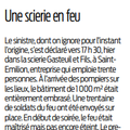 Incendie d'une scierie