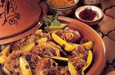 Tajine d’agneau aux courgettes