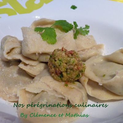 Tortelinis courgette-tomate séchée-parmesan