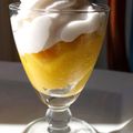 Sorbet à la mangue, chantilly coco & citron